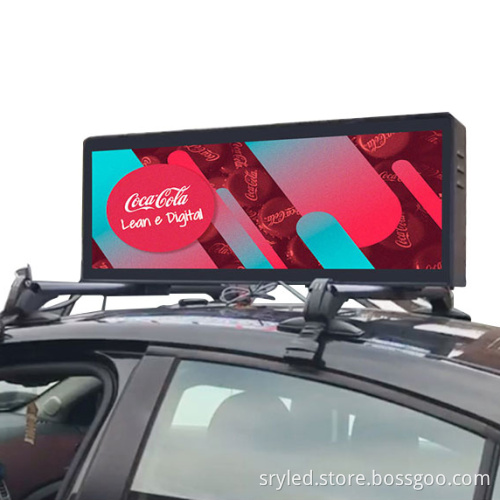 Waterproof Car Top LED Advertising Screen: 960mm x 320mm Double-Sided Taxi Top LED Display